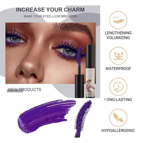 6Pcs Classical Silk Fiber Lash Mascara with Curved Brush Lifts & Builds Lashes, Lengthening and Thick, Volume, Long Lasting, Smudge-Proof, All Day Full, Long, Thick, Smudge-Proof Eyelashes