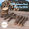 9 PCS Bird Perches Stand Toy, Natural Wood Parrot Perch Stand Bird Cage Branches Platform Accessories for Parakeets Cockatiels Conures Macaws Finches Love Birds