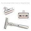 Travel Double Edge Safety Razor, River Lake RZ700 Long Handle Adjustable Classic Safety Shaver Razor (Razor with Protective Case and Stand)