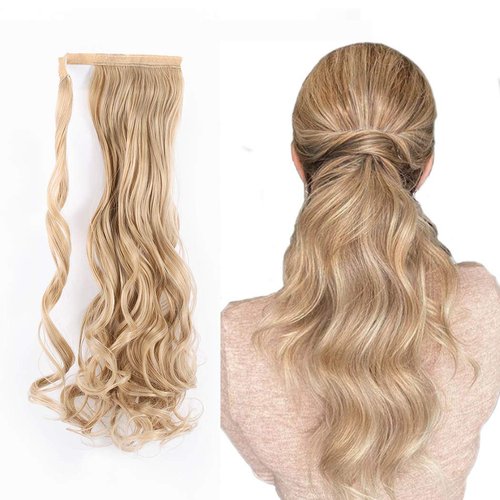 Gangel Ponytail Extension Curly Wavy Pony Tails Wrap Around Hairpiece Synbthetic Clip in Hair Ext...