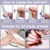 35000 RPM Portable Nail Drill, Cadrim Electric Nail File, Cordless Nail Drill, Rechargeable Electric Professional Efile Nail Drill Machine Set for Acrylic Nails, Polishing, Manicure Pedicure Tool