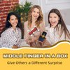 PETBSNVB Middle Finger in a Box, Only for You Middle Finger, Middle Finger Gifts, Middle Finger Surprise Gift Box, Christmas Novelty Fun Prank Gift, for Office Desk Decor Home Decor Gift