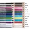 evpct 12Pcs Green Blue White Black Brown Purple Color Gel Glitter Eyeliner Pencils Set for Women Waterline Waterproof Smudge Proof lapiz de ojos delineador de ojos contra el agua Eye Liner Makeup 1