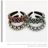 SOLUSTRE Rhinestone Hairband Baroque Beaded Headbands Crystal Hairband Hair Hoop Wide Headpiece for Women Girls, Green
