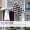 ANLEY Fly Breeze 3x5 Foot Checkered Flag - Vivid Color and Fade Proof - Canvas Header and Double Stitched - Black and White Racing Flags Polyester with Brass Grommets 3 X 5 Ft