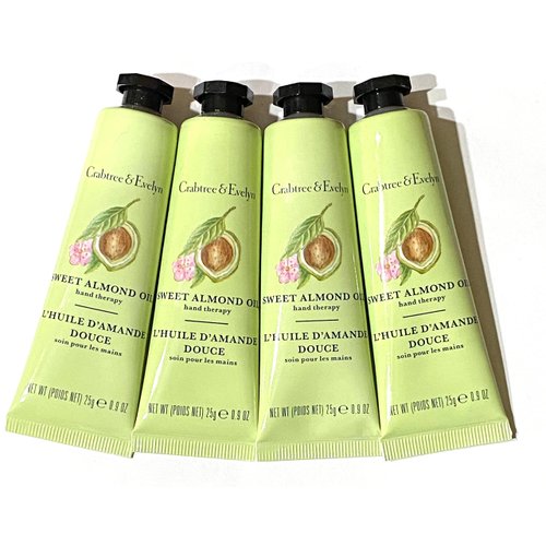 Crabtree & Evelyn Sweet Almond Oil Hand Therapy .9 oz Each, SET OF 4