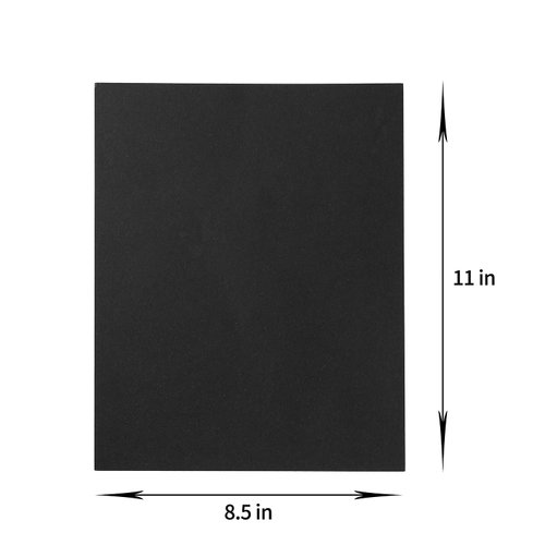 20 Sheets Colored Thick Paper Cardstock Blank for DIY Crafts Cards Making, Halloween, Invitations, Scrapbook Supplies (Black, 8.5 x 11 inches)