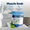 Muscle Soak Bath Salt 32 Ounces Epsom Salt with Natural Peppermint and Eucalyptus Essential Oils Plus Vitamin C in BPA Free Pouch with Easy Press-Lock Seal
