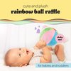 Plush Rainbow Fabric Ball Rattle | Soft Plush Ball for Baby & Toddlers | Baby First Ball | Infant Rattle Ball Toy | Rainbow Plush Ball | 0-36 Months