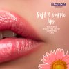 Blossom Moisturizing and Hydrating Shimmer Sparkle Lip Oil with Olive Oil + Grape Seed Oil, Infused with Real Flowers, 6g, Holiday Stocking Stuffer, 2 pack, Coconut/Watermelon