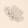 Bridal Wedding Crystal Hair Comb, Handmade White Rhinestone Hair Clips Bridal Headpiece Sparkly Crystal Hair Pin Side Combs Hair Accessorie for Women Girls