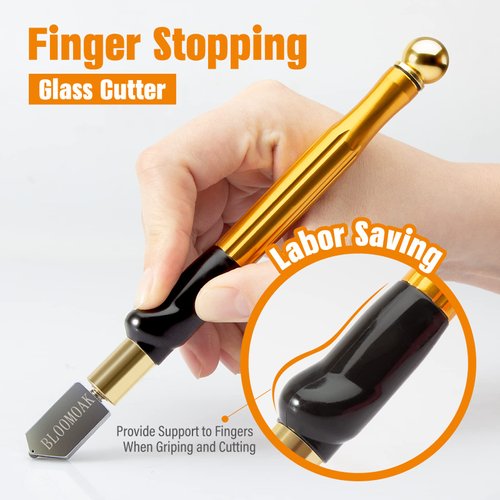 Professional Carbide Tungsten Alloy Handle Glass Cutter Tool with Range 2-20mm Professional Cutter for Thick Glass Mosaic and Tiles - Pencil Shape & Design (Glass Cutter) (Regular)
