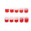 Supreme Trimmer Magnetic Guide Combs for Clippers | CMG100 Hair Clipper Guards, 10 Cutting Lengths | Red