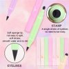 WanTuoluo 8 Pcs Double-Side Black Liquid Eyeliner Stamp Pens Set,Triangle Wing Eye Tail Cat Eye Stamp Makeup, Long Lasting Liquid Eye Liner,Waterproof & Smudgeproof Makeup (Black-1, 8Pack)