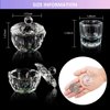 9Pcs Nail Art Brushes Dappen Dish Set for Monomer Acrylic Nail Liquid Powder: 2 Dappen Dish for Acrylic Nails with Lid & 2 Glass Nail Cup Crystal Monomer Dish & 5 Acrylic Nail Brush