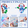 Motipuns 24 Set Snowflakes Paper Craft Kit DIY Winter Christmas Snowflake Paper Cutouts Make Your Own Snowflake Suncatcher Snowflakes Party Decoration for Winter Home Activities