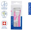 Curaprox CPS 08 Prime Start Interdental Brushes Set, 5 Interdental Brushes CPS 08 + 1 UHS 409 Holder + 1 UHS 470 Holder, 0.8 mm Diameter, 3.2 mm Effectiveness, Pink