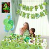 Turtle Party Decorations - Including Turtle Balloons, Happy Birthday Banner, Cake Topper, and Green Tablecloth for Under the Sea Party Decorations Turtle Birthday Party Supplies