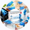 Schneider Blue Vinyl Synthetic Exam Gloves, Small, Box of 50, 4-mil, Powder-Free, Latex-Free, Non-Sterile, Disposable Gloves