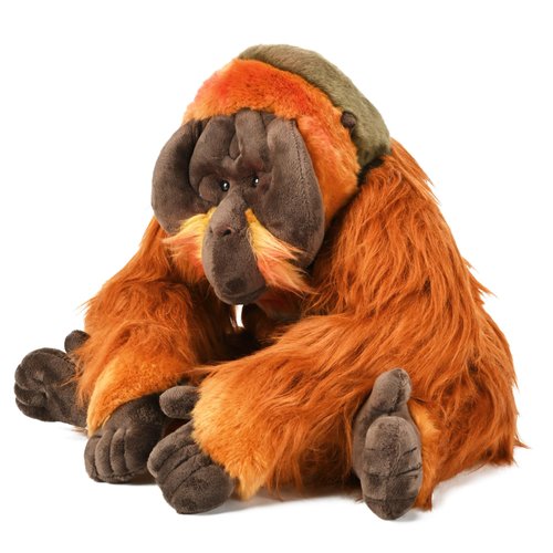 TCHTLK Orangutan Stuffed Animal, Realistic Chimpanzee Plush, Cute Ape Plush Toy Gift, Stuffed Animals, 20 Inch (Full Length)