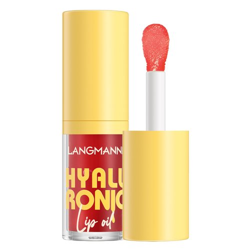 LANGMANNI Hyaluronic Acid Lip Oil,Hydrating and Nourishing Lip Gloss,Lightweight &amp; Non-Sticky,Tin...
