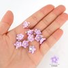 YISSION Mini Lily Flower Hair Clips and Barrettes - 20 Cute Small Bridal Hair Accessories for Girls, Women, and Weddings in Purple