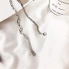 VESOCO Dainty Unique Punk Layering Silver Chain Choker Necklace Boho Jewelry Set Layered Cross Pendant Statement Chunky Chain Necklace for Women Man (Silver)