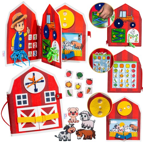 Kiddies Spot Busy Board, Montessori Busy Book, Toddler Travel Toys, Sensory Board, Quiet Book, Montessori Toys, Autism Sensory Toy, Learning Toys, Gifts for Toddlers.