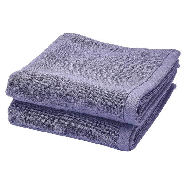 PERFEHAIR Salon Hand Towels (2-Pack, 16 X 27 Inches), 100% Cotton Barber Towels for Hair Salon, Hair Drying, Spa, Barber Shop, Gym, Shaving, Soft & Absorbent-Grey Blue