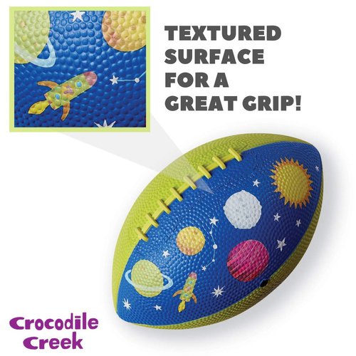 Crocodile Creek Kids Football, 8 inch for Ages 3 Years and Up, Textured Surface for Gripping, Ships Inflated, Solar System