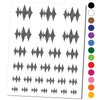 Sound Waves Music Temporary Tattoo Water Resistant Fake Body Art Set Collection - Red (One Sheet)