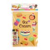Tiny Mills Ice Cream Coloring Books with Crayons Party Favors with 12 Coloring Books and 48 Crayons, Favor Bag Filler, Carnival Giveaways