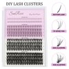 Lash Clusters Individual Lash Extensions DIY Multi-type Faux Mink Lash Tray Bottom, 7D Spike, 30D+40D Clusters Natural Eyelashes for Self Application (B-7D-30/40D)