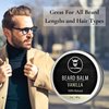 Striking Viking Vanilla Beard Balm - Styles, Strengthens & Softens Beards & Mustaches - Natural Beard Conditioner Wax with Organic Shea Butter, Tea Tree, Argan & Jojoba Oils (Vanilla)