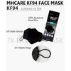 [30 Pack] Black Disposable KF-94 Face Mask, Individual Pack, Made in Korea, Disposable, Nose Mouth Covering Dust Face Mask, Adjustable Strap, Unisex Adult, 3D Ergonomic Design