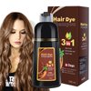 IIIMEIDU 3 in 1 Herbal Shampoo for Gray Hair Coverage for Women & Men - Chestnut Brown (500ml)