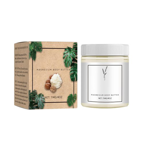 Bupposes Neuropathy Cream, Magnesium Body Butter, Magnesium Cream for Neuropathy, Deeply Moisturizes Skin, Keep Soft Smooth, Suitable for All Skin Types 114g/1pcs