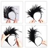 1920s Feathers Fascinator Headband 50s Prom Queen Headpiece for Women Kentucky Derby Cocktail Wedding Tea Party Gatsby (Black)