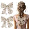 Lace Hair Bows French Barrette Hair Clip Hair Scrunchie Cute Gifts for Women Girls Party Decorations (A-2Pcs)