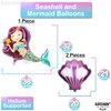 KatchOn, Mermaid 5th Birthday Decorations Girl - Pack 8 | Mermaid Birthday Decorations for Girls 5 | Mermaid Birthday Party Supplies | Mermaid Balloons 5, Little Mermaid Party Decorations 5 Year Old