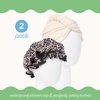 Turbie Twist Microfiber Hair Towel Wrap & Stylin' Shower Cap for Beauty, Travel, Gifting - Luxury Shower Cap & Hair Turban - Beauty Essentials for Personal Care - Tan & Leopard Print