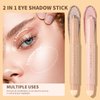 docolor Eyeshadow Stick, 2Pcs Cream Eye Shadow Stick Brightener Eyeshadow Pencil Crayon Highlighter Eye Shadow Stick Sets with Crease-proof Formula Long Lasting Waterproof Eye Shadow Make Up