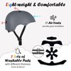 Kids Bike Helmet, Adjustable and Multi-Sport, from Toddler to Youth, 3 Sizes (Gray)