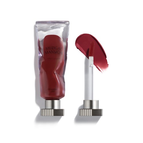 MUZIGAE MANSION Objet Lip Stain (Unique Paint Tube Design) – Velvet Matte Tint, Long-Lasting Waterproof Lipstick, Hydrating Korean Makeup, Red & Rose Gloss, K-Beauty Tinted Lipstain (09 PERCEPTION)