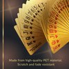 Magic Kiss Waterproof Gold and Silver Foil Poker Playing Cards, Deck of Plastic Playing Cards Gift (Gold 1 Deck)