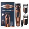 King C. Gillette Beard Trimmer PRO with 40 Beard Length Settings in Precise 0.5mm Steps, Cordless Design & 1 Trimmer, 1 Brush, 2 Combs, 1 Charger and 1 Zip Pouch