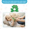 Gadgetime USA Silicone Baby Teether - Frog Teething Relief Toys for Babies 3-36 Months, Toddlers, Girls & Boys - Stimulating & Soft Soothing - BPA Free