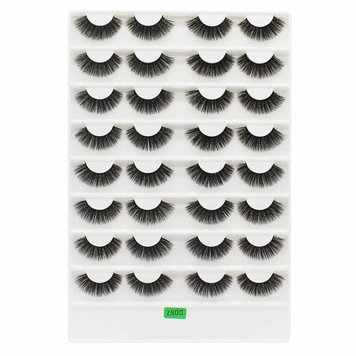 Vayator 16 Pairs False Eyelashes Natural Wispy Fluffy Dramatic Volume Fake Lashes Extension Handmade Cruelty-free Eyelash (D057)