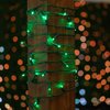 Novelty Lights 100 Light LED Christmas Mini Light Set, Outdoor Lighting Party Patio String Lights, Green, Green Wire, 34 Feet