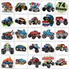 CHARLENT Monster Truck Temporary Tattoos for Kids Party Supplies - 74 Individually Sheets Monster Truck Tattoos for Boys Birthday Party Favors Goodie Bag Fillers